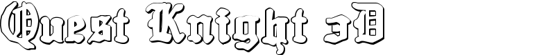 Quest Knight 3D Font