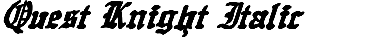 Quest Knight Italic Font