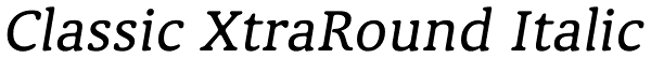 Classic XtraRound Italic Font