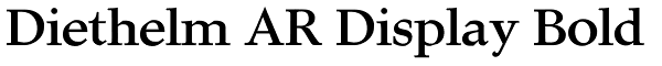 Diethelm AR Display Bold Font