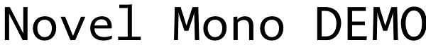 Novel Mono DEMO Font