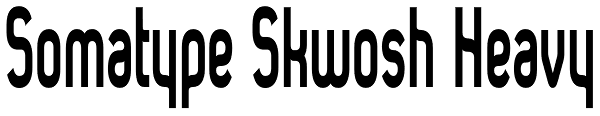 Somatype Skwosh Heavy Font