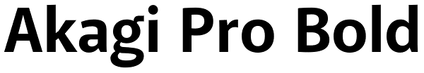 Akagi Pro Bold Font