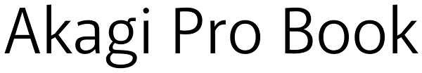 Akagi Pro Book Font