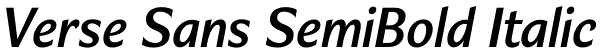 Verse Sans SemiBold Italic Font