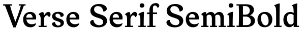 Verse Serif SemiBold Font