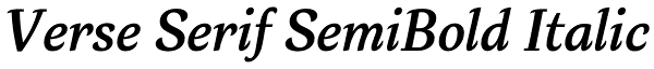 Verse Serif SemiBold Italic Font