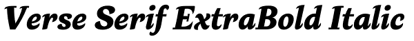 Verse Serif ExtraBold Italic Font