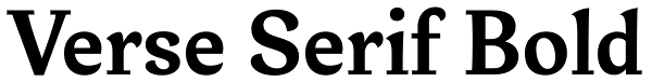 Verse Serif Bold Font