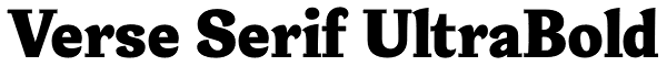 Verse Serif UltraBold Font