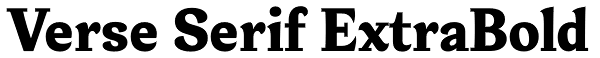 Verse Serif ExtraBold Font