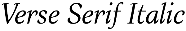 Verse Serif Italic Font