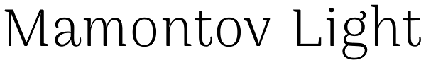 Mamontov Light Font