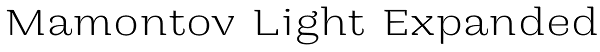 Mamontov Light Expanded Font