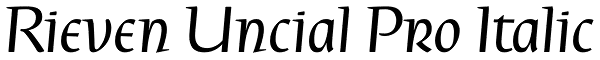 Rieven Uncial Pro Italic Font