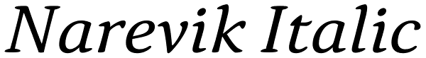 Narevik Italic Font