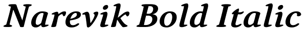 Narevik Bold Italic Font