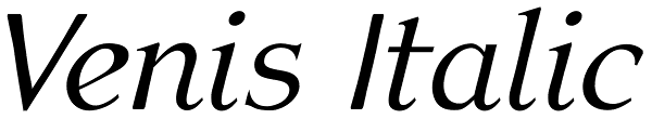 Venis Italic Font