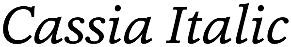 Cassia Italic Font