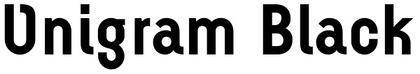 Unigram Black Font