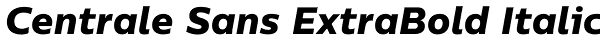 Centrale Sans ExtraBold Italic Font