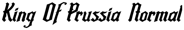 King Of Prussia Normal Font