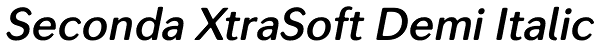 Seconda XtraSoft Demi Italic Font