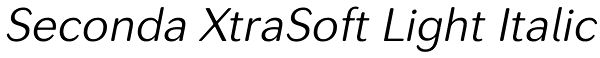 Seconda XtraSoft Light Italic Font