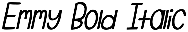 Emmy Bold Italic Font