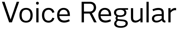 Voice Regular Font