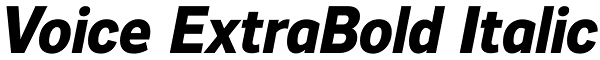 Voice ExtraBold Italic Font