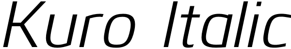 Kuro Italic Font