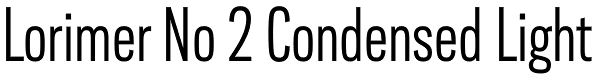 Lorimer No 2 Condensed Light Font