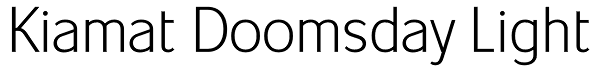 Kiamat Doomsday Light Font