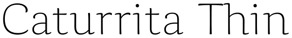 Caturrita Thin Font