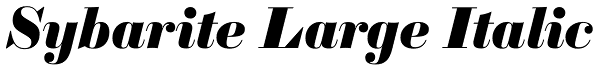 Sybarite Large Italic Font