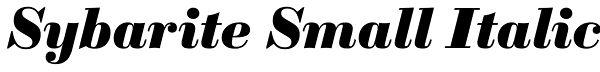 Sybarite Small Italic Font