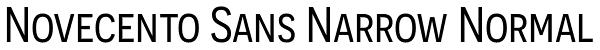 Novecento Sans Narrow Normal Font