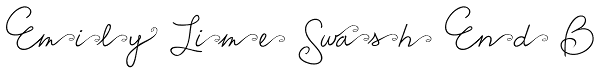 Emily Lime Swash End B Font