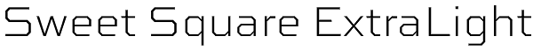 Sweet Square ExtraLight Font