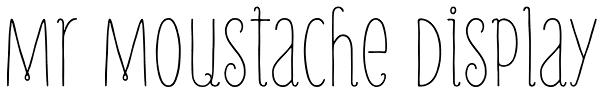 Mr Moustache Display Font