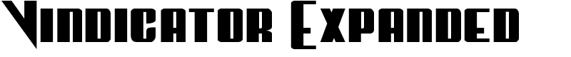 Vindicator Expanded Font