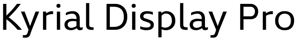 Kyrial Display Pro Font