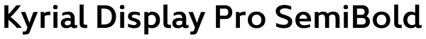 Kyrial Display Pro SemiBold Font