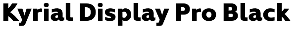 Kyrial Display Pro Black Font
