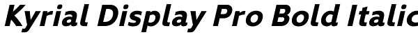 Kyrial Display Pro Bold Italic Font