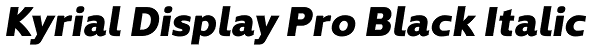 Kyrial Display Pro Black Italic Font