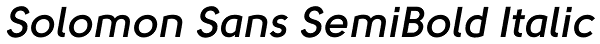 Solomon Sans SemiBold Italic Font