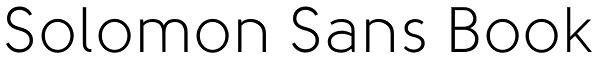 Solomon Sans Book Font