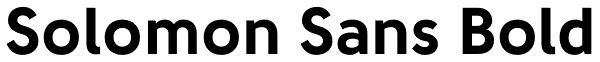 Solomon Sans Bold Font